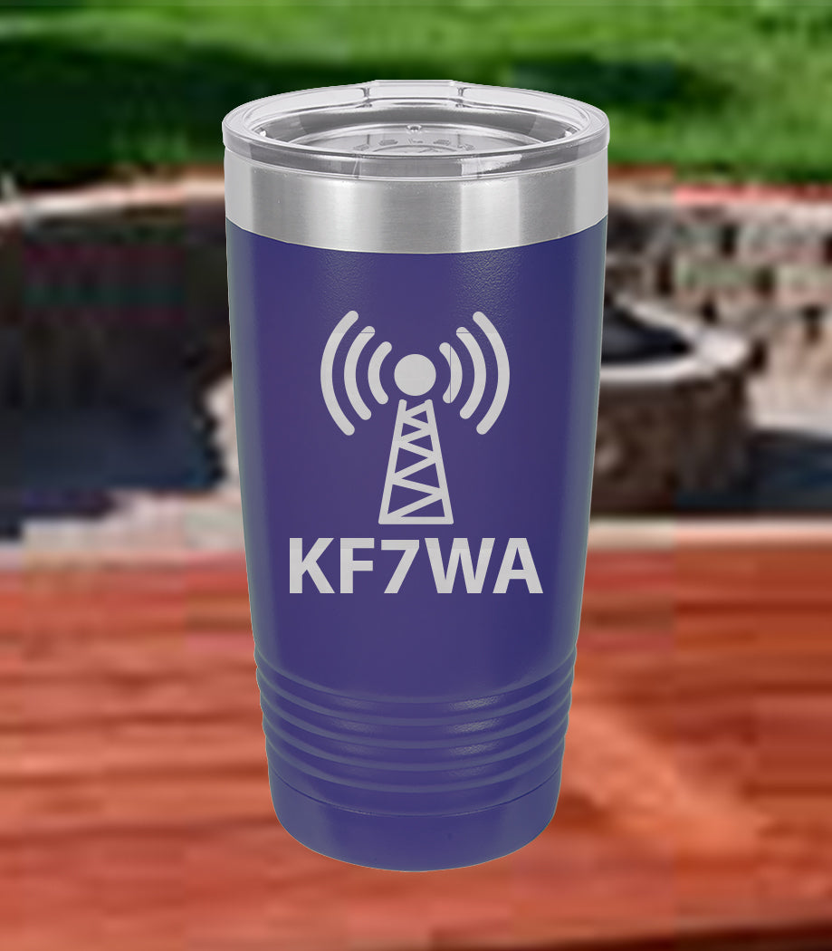 HAM Radio Call Sign - 20 Ounce Coffee Tumbler