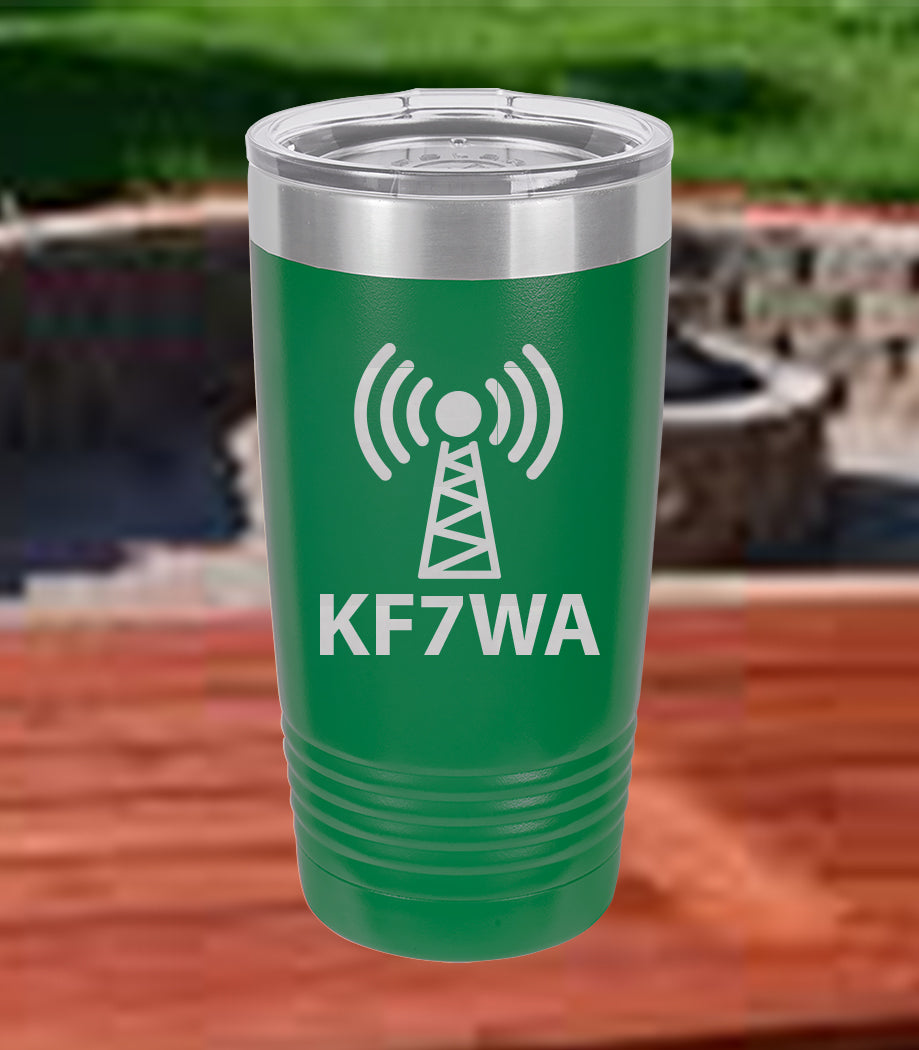 HAM Radio Call Sign - 20 Ounce Coffee Tumbler