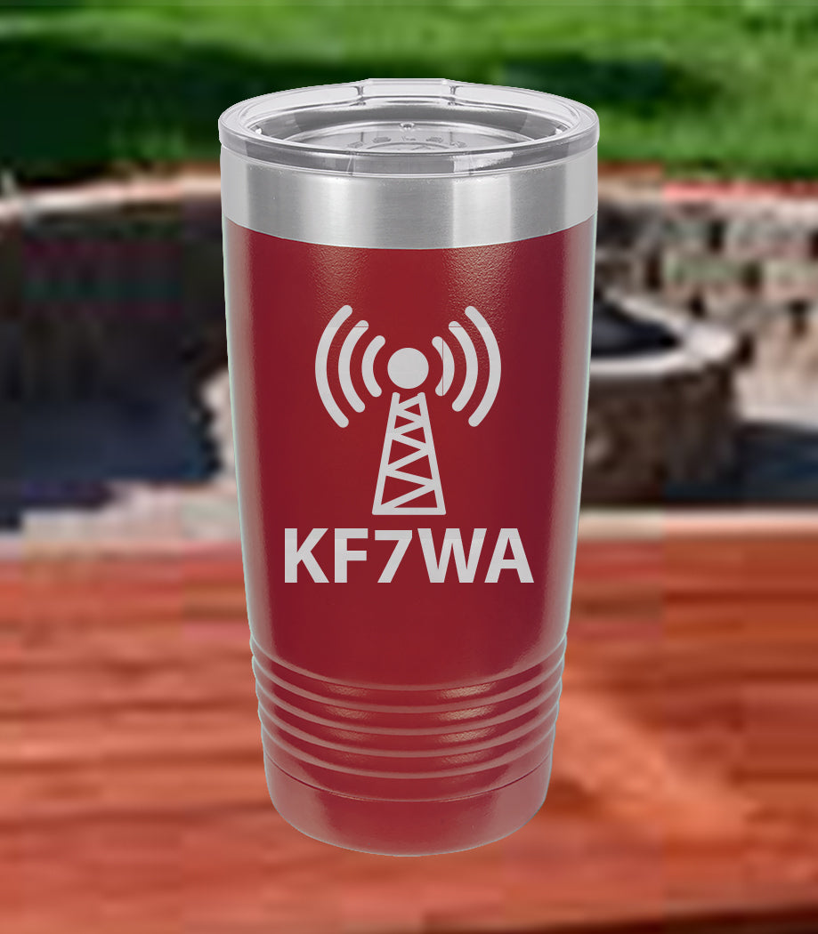 HAM Radio Call Sign - 20 Ounce Coffee Tumbler