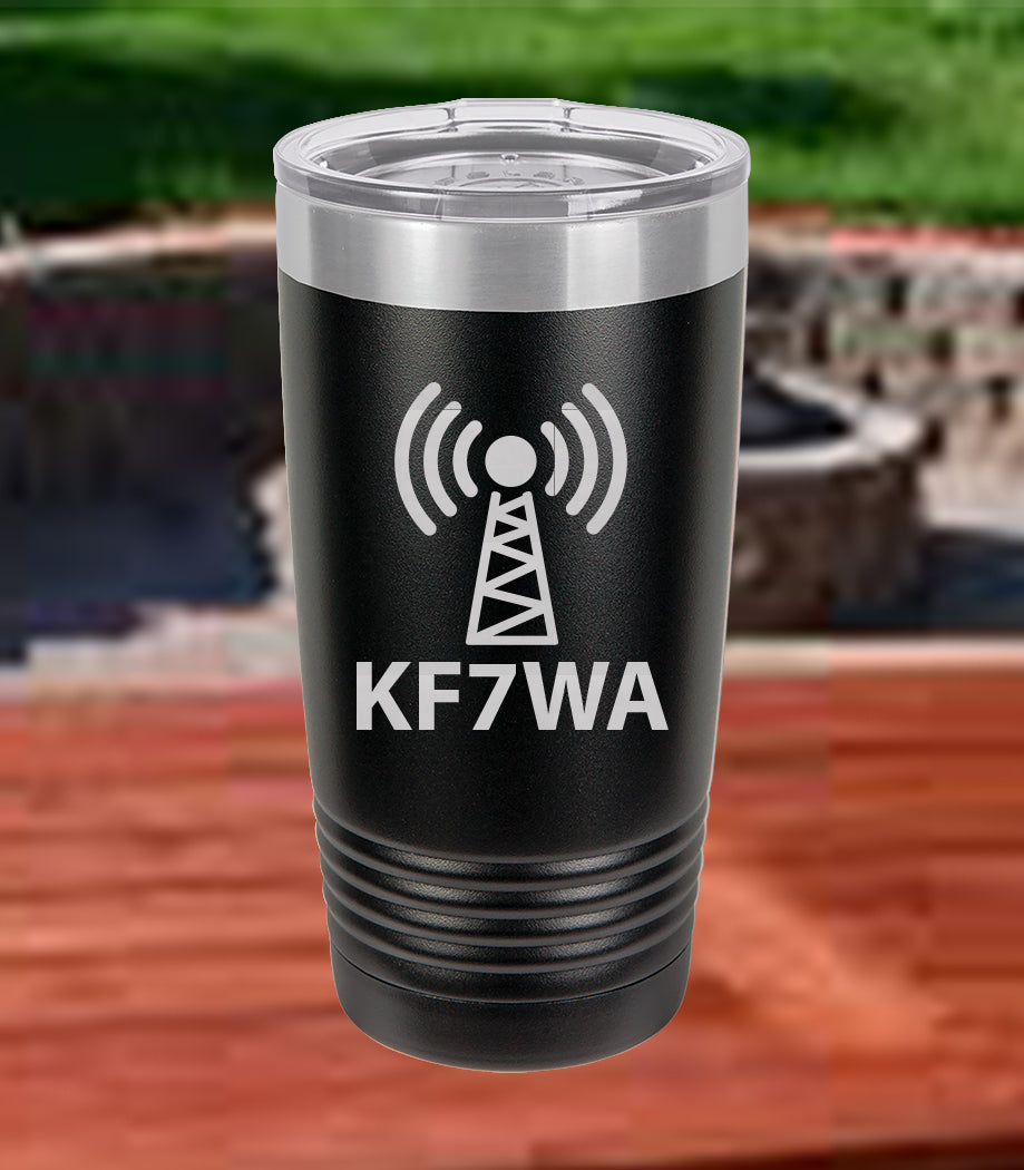 HAM Radio Call Sign - 20 Ounce Coffee Tumbler