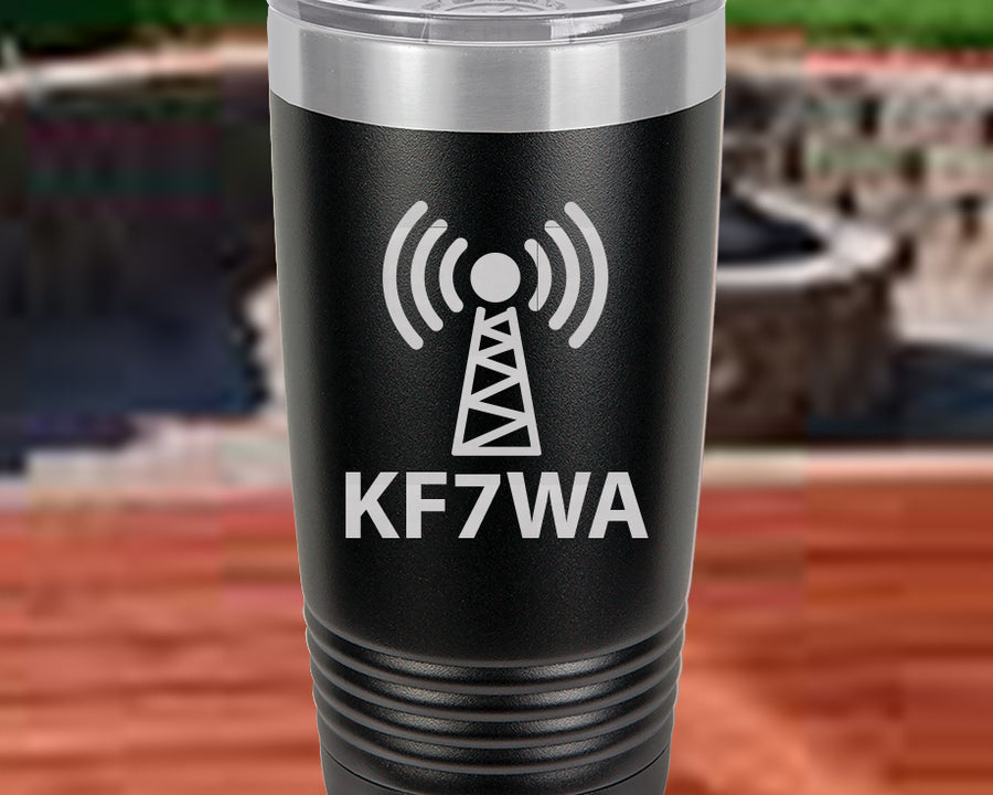 HAM Radio Call Sign - 20 Ounce Coffee Tumbler