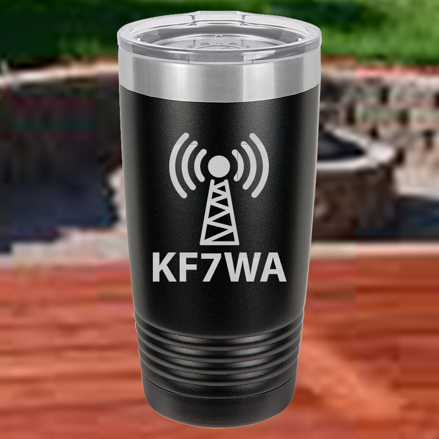 HAM Radio Call Sign - 20 Ounce Coffee Tumbler
